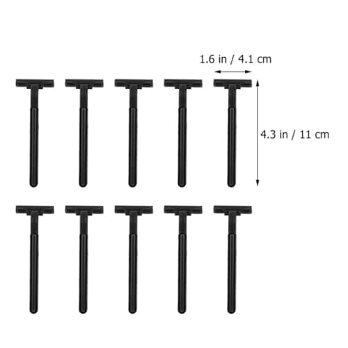 Outanaya Disposable Women Body, Black, 10pcs, Durable Plastic Body Hair Trimmer for Travel and Professional Use — view 2