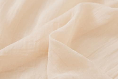 CYZLANN Womens Scarves Silk Scarves Feel Lightweight Pure 100% Cotton Scarves Shawls and Wraps for All Seasons, Cream, One Size — view 3