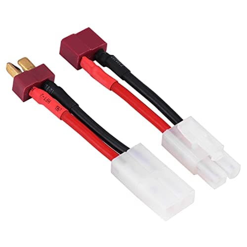 Deans To Tamiya Adapter Silicone 2Pcs Set T Plug Female Male To Tamiya Male Female Adapter Cable 14 Awg Wire Rc Sory — view 4