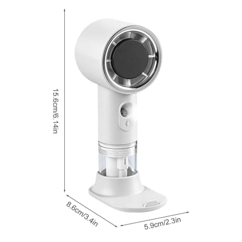 Handheld Misting Fan, ABS Rechargeable Portable Spray Cooler | 3 Speed, Quiet, Compact | Personal Mini Desk Fan for Travel Outdoor Beach Picnic Office, Summer es-sentials — view 6