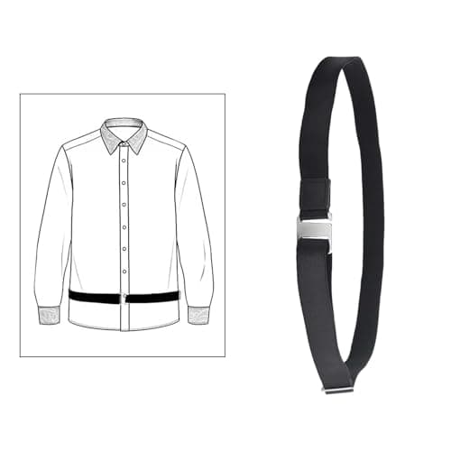 Shirt Stay Belt Elastic Non Slip Wrinkle Resistance Band Thickened — view 5