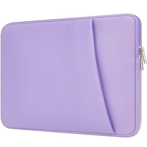 HEDUGO Laptop Sleeve Case with Zipper Accessory Pocket Compatible with 15 to 16 inches MacBook Air/Pro Padded Computer Pouch Cover Shockproof Protective for 15” to 16” Laptop/Chromebook/Tablet, Purple