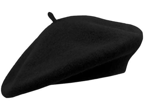 ITRAT Women's Beret Hat – Classic French Style Beret for Women, Soft Warm Wool Blend Ladies Fashion Hat, Elegant Parisian Winter Autumn Cap for Casual, Travel & Everyday Wear (Black)