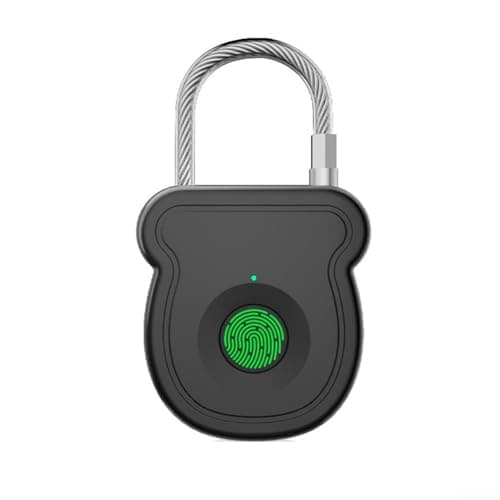 Fingerprint Padlock Smart Padlock Biometric Padlock USB C Rechargeable Padlock Fingerprint Lock for Backpack Suitcase Luggage Gym Locker Cabinet Travel Lock (Black)