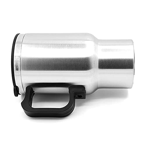 Car Electric Kettle Stainless Steel In Water Bottle with Indicator Travel Heating Cup Powered by Charger Base for Tea Coffee Milk — view 2