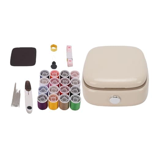 Rengue Magnetic Sewing Kit Portable Needle and Thread Kit with 20 Needles 16 Spools Compact 40 Piece Organizer for Student Dorm Travel Home Emergency Repair Beginners — view 5