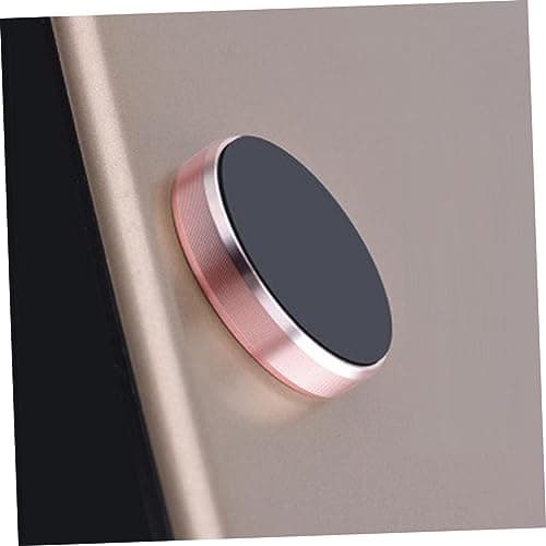 Housoutil Mini Magnetic Car Phone Holder round Gold Alloy Dashboard Mount — view 5
