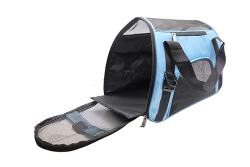 ZvoanSem Pet Carrier Bag,Small Cat Carrier Kitten Puppy little Dog Carrier for Travel Airline Approved Small Animal (S, Blue) — view 4