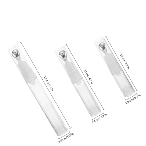 TOYZFRIENDY 3pcs Travel Size Airless Pump Bottles with Zinc Alloy Metal Massage Applicator Head for Eye Cream Foundation Lotion Serum Containers 5ml 10ml 15ml Refillable Skincare Dispensers — view 2