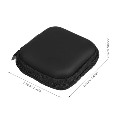 KICHOUSE Mini Headphone Storage Box Case Portable Hard Eva Carrying Case with Soft Lining Mesh Pocket for Earbuds Earphones Usb Cable Small Accessories Travel — view 3