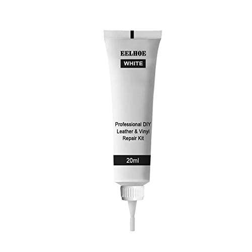 Vinyl Repair Kit,Black/White Leather and Vinyl Repair Kit, Leather Repair Kit, Furniture Repair Kit, Leather Scratch Repair for Refurbishing for Upholstery, Jacket,Couch, Boat, Car Seats (White)