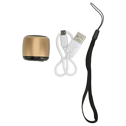 ZJchao Ewa A106 with Mini Bluetooth Speaker Heavy Subwoofer Wireless Portable Speaker for Phone Tablet PC USB Rechargeable Aluminum Alloy Design (Gold) — view 6