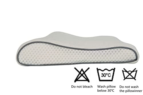 SIKAINI Kids Memory Foam Wave Pillow, Hypoallergenic Neck Support for Children (3-10 Years), Breathable & Machine Washable Cover, Certified Safe Toddler Pillow for First Big Bed, Orthopedic Design — view 6