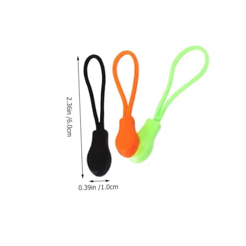 Gatuida 15pcs Zipper Puller Zipper Head Suitcase Digging Rope Plastic Pull Cord Replacement for Jackets Backpacks and Clothes, Sturdy Repair Kit — view 2