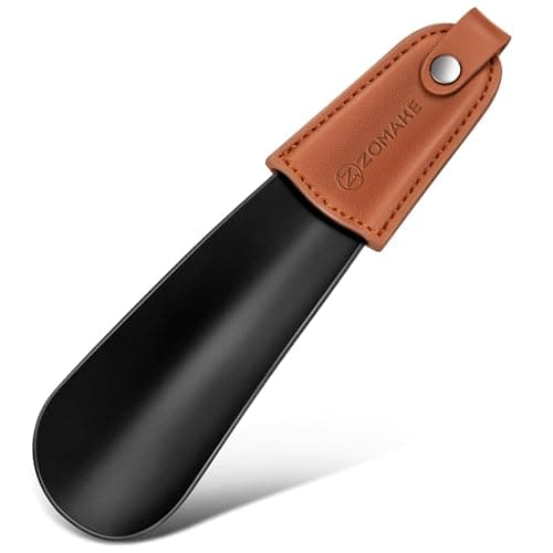 ZOMAKE Metal Shoe Horn, Small Shoehorn for Men Women Kids (1pc 19cm)