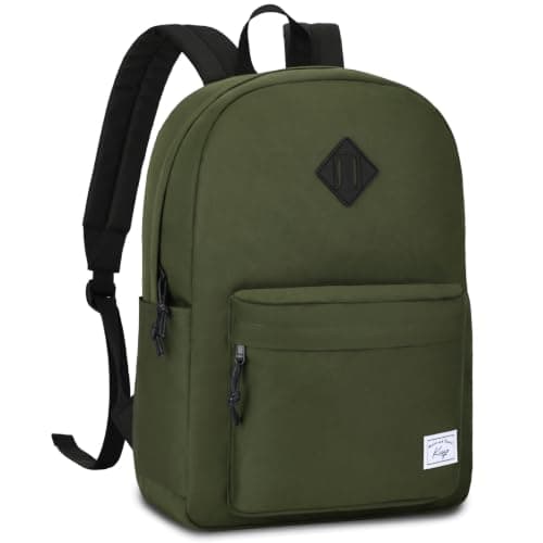 Kasgo 17.3L Lightweight School Backpack for Teens & Tweens, Green