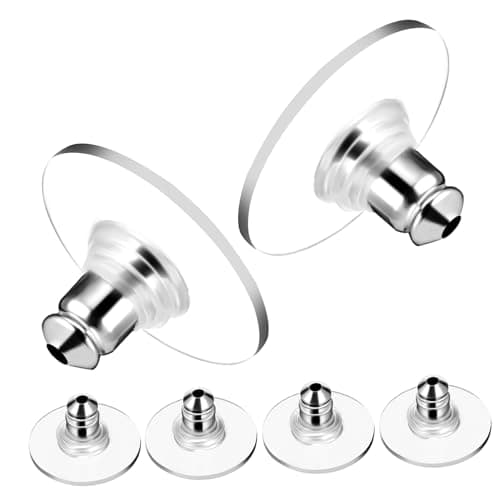 6 Pcs Silicone Earring Backs for Heavy Earrings Support