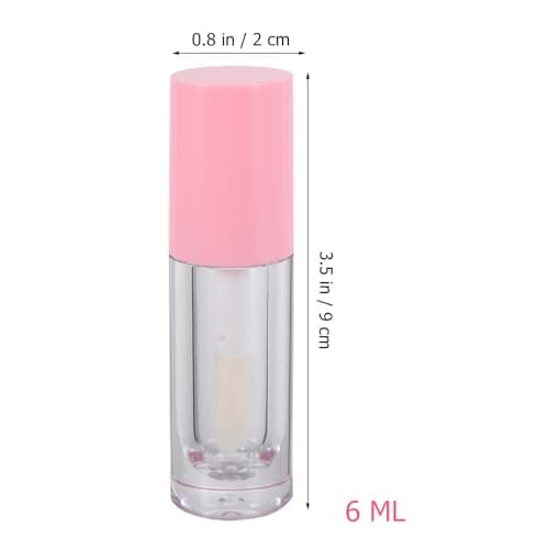10 Pack 6ml Pink ABS Brush Lip Gloss Tubes for Boys and Girls — view 2