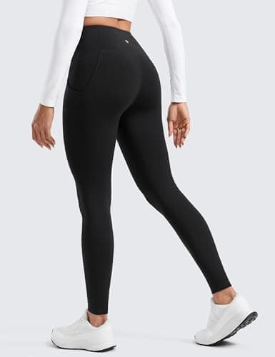 CRZ YOGA Fleece Lined Leggings with Pockets 28'' Black 14 — view 2