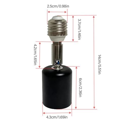 TERNCOEW E27 Bulb Socket Extender 90 Vertical 360 Horizontal 150W Ceramic Metal Lamp Adapter Head Commercial Grade Ceramic Lamp Extender — view 3