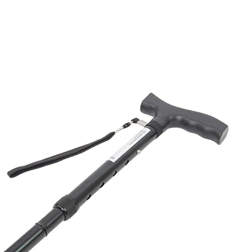 PEPE Mobility Folding Walking Stick for Women and Men, Adjustable, Black — view 4