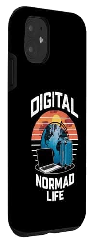 iPhone 11 Digital Nomad Life: Travel and Work Remotely Vintage Sunset Case — view 3