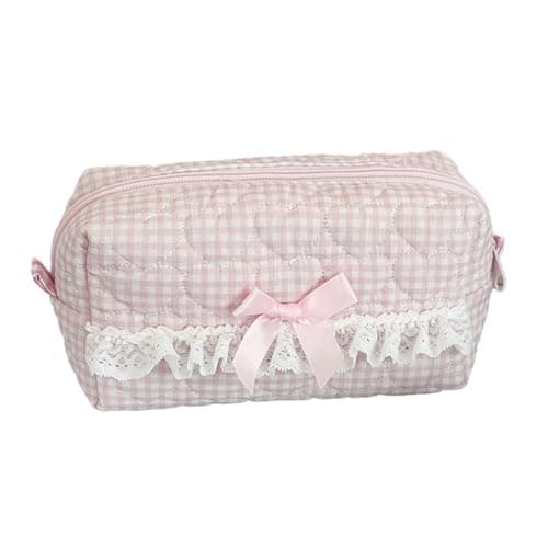 XAGMODSHN Capacity Pencil Case Lace Cotton Pen Pouches Multipurpose Pencils Organiser Travel Cosmetic Bag for Student Women Multipurpose Cosmetic Travel Pouches