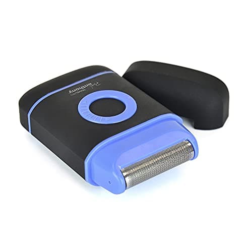 Paul Anthony Travel Pro Battery Operated Men's Compact Foil Shaver/Titanium Steel Flexible Blade/Retractable Side Foil Flexible Trimmer/Rubberised Finish / 2 x AA Battery Operated - H5001 — view 5