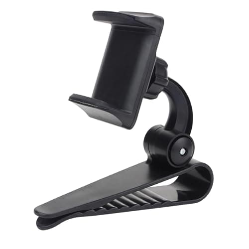 Kuehssn Sun Visor Phone Holder, Crocodile Teeth Clip Car Phone Mount, Non Slip Phone Stand with Stable 360 Degree Rotatable for Auto Car Truck Automotive