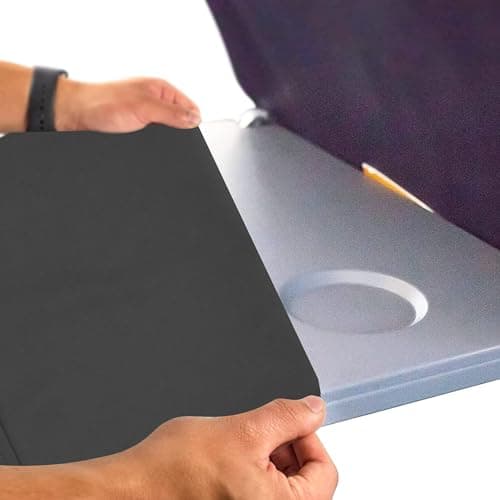 Adorila Airline Tray Table Cover with Pockets, Airline Pouches Seat Back Organizer for Personal Items, Flying Sanitary Travel Accessories (Black) — view 5
