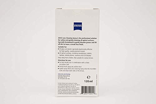 ZEISS Lens Cleaning Spray, Twin Pack for Cleansing Optical Surfaces, Glass and Plastic Cleaner, for Glasses, Spectacles, Cameras, Microscopes, Digital Screens and Ski Goggles,120 ml (Pack of 2) — view 4