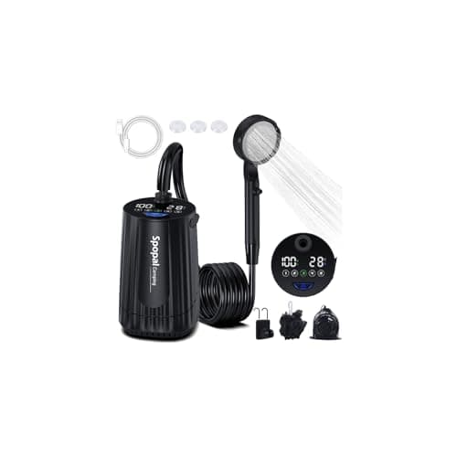 Spopal 10000mAh Portable Camping Shower Pump for Camping Hiking Pet Washing