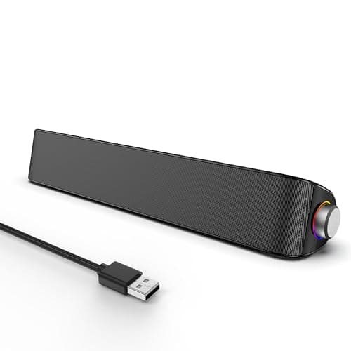 memzuoix USB-Powered PC Soundbar, Bluetooth 5.3, 6 W Desktop Speaker