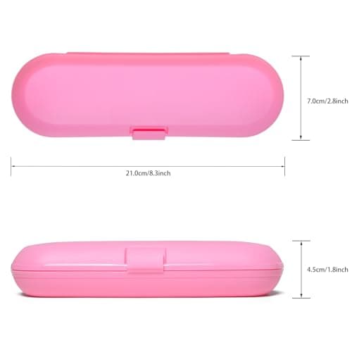 Electric Toothbrush Travel Case for Oral B & Philips Sonicare, Pink — view 2