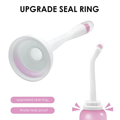 Peri Bottle Postpartum 2 Pack, RUFCRIL 500ml Perineal Wash Bottle, Portable Bidet with Carry Bags, Boilable TPE & Leak-Proof Sealing Rings, Postpartum Essentials, Hospital Bag — view 4