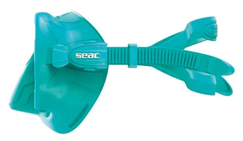 SEAC Pura – Frameless Single-Lens Silicone Diving Mask | Antifog Low Volume Mask for Diving and Snorkeling with 3D Buckle, Tiffany — view 4