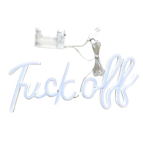 TUXCAXI Neon Sign Fuckoff For Man Cave With Battery USB,coral pink — view 2