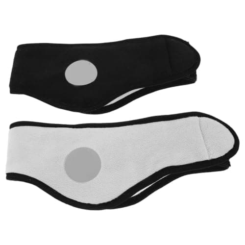 Adorainbow 2pcs Noise Cancelling Sleep Ear Cover with Adjustable Hook and Loop Soft Cotton and Polyester Ear Muffs for Sleeping and Noisy Environments for Men and Women