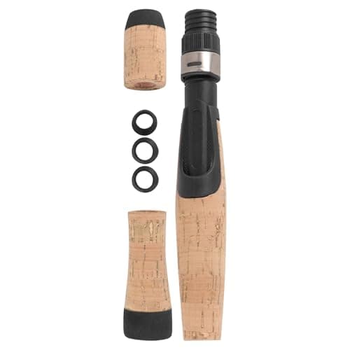 Alasum Fishing Rod Handle Set with Cork Reel Seat Sturdy Grip Replacement for DIY Rod Building Suitable for Travel and Beach Fishing Gear