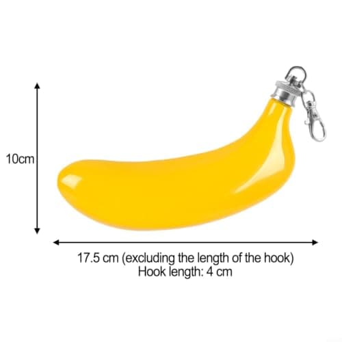 Zeroupshop Banana Shaped Hip Flask 5Oz 304 Stainless Steel Fruit Wine Pot With Funnel For Camping Hiking Fishing Outdoor Travel Yellow(yellow) — view 6