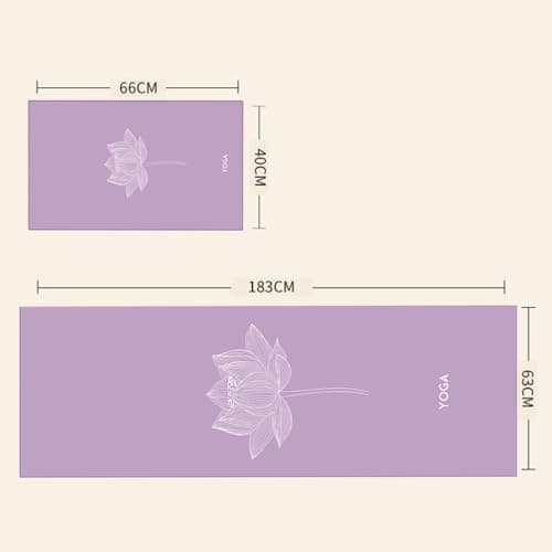 Oaygat 2-Piece Set Yoga Mat Towel 183×63cm and Sweat Towel 40×66cm with Mesh Carry Bag Large Gym Towels Quick Dry Portable Breathable Yoga Mat Towel for Bikram Pilates Gym Workout — view 3