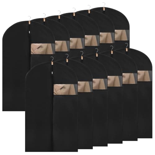 12 Pack Suit Bags PEVA Garment Bag Clothes Covers Suit Protector 60cm*100cm