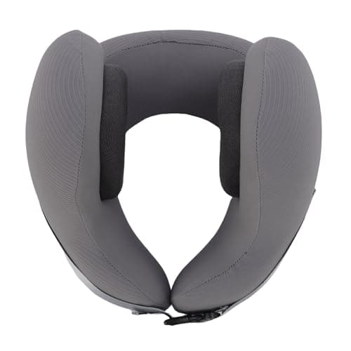 Travel Neck Pillow Memory Foam Noise Canceling Earmuffs U Shaped Neck Support Pillow for Airplane Travel Home Relaxation Nylon ABS Skin Friendly Fabric Adjustable Strap — view 5