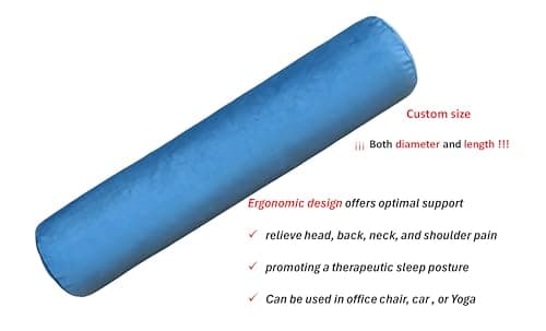 Ginsimar Custom pillowcase/Cover for Round Cervical Neck Pillow, Lumbar pillow,Supportive neck bolster,Therapeutic round cushion,Contoured neck support pillow,Bolster neck pillow, neck roll — view 3