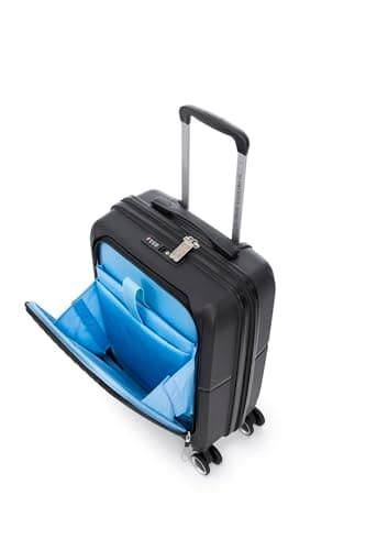Preston Morgan Rolling Laptop case Super Lightweight Business Travel Suitcase on 4 Wheels and Built in TSA Lock | Black — view 2