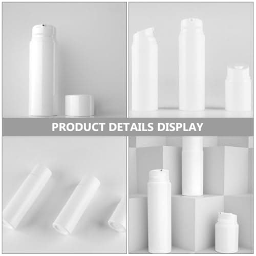 4 Pack 100ml Plastic Airless Press Bottles for Travel Cosmetic Dispenser — view 6