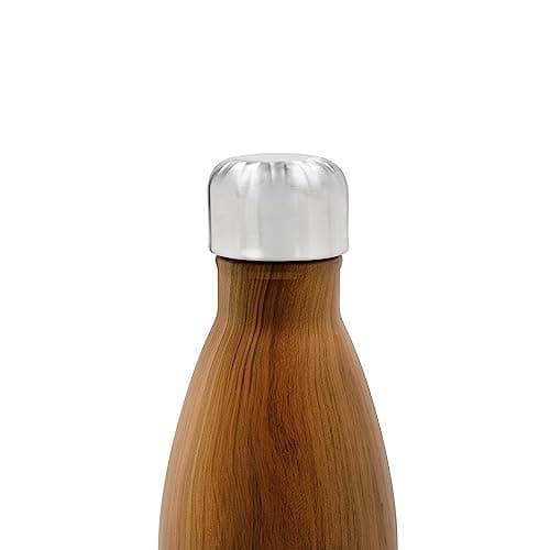 S'well Stainless Steel Reusable Water Bottle, 750ml, Teakwood, Triple-Insulated and Leak-Proof Drinking Bottle for Hot and Cold Beverages up to 48h Cold/24h Hot, Brown — view 6