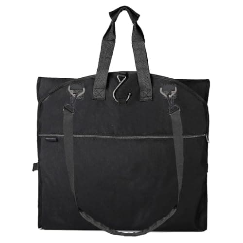 magictodoor Versatile Wedding Dress Garment Bag 66" Tri-Fold Gown Length w/Haning Hook, 66" Black, 66 Inch, Travel, 66" Black, 66 inch, Travel