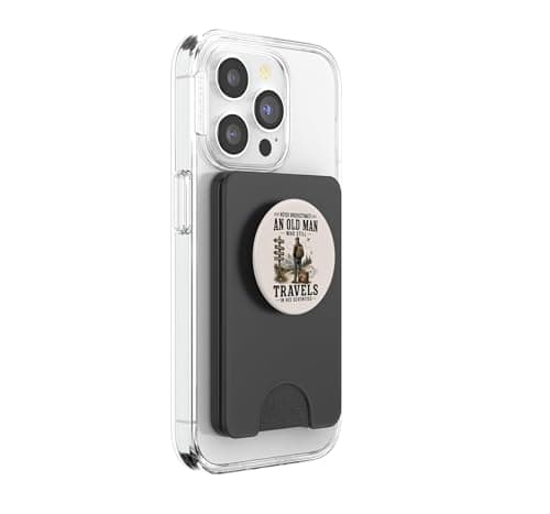 Never Underestimate An Old Man Who Travels In His Seventies PopSockets PopWallet for MagSafe — view 4