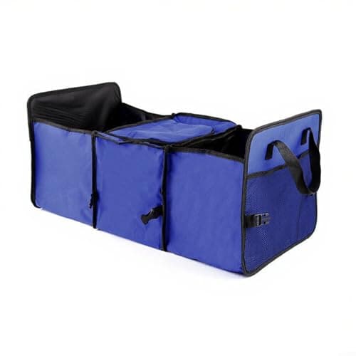 CWOQOCW Foldable Car Trunk Organizer with Leak-Proof Insulated Section, Large Capacity Storage Bag for Picnics and Travel, Durable Oxford Fabric Box in Red — view 6